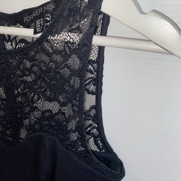 Forever New womens black stretch lace bodycon mini party cocktail dress size 10 - Picture 5 of 15
